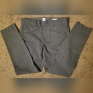 Women's GAP Gray Geometric Stretch Pants